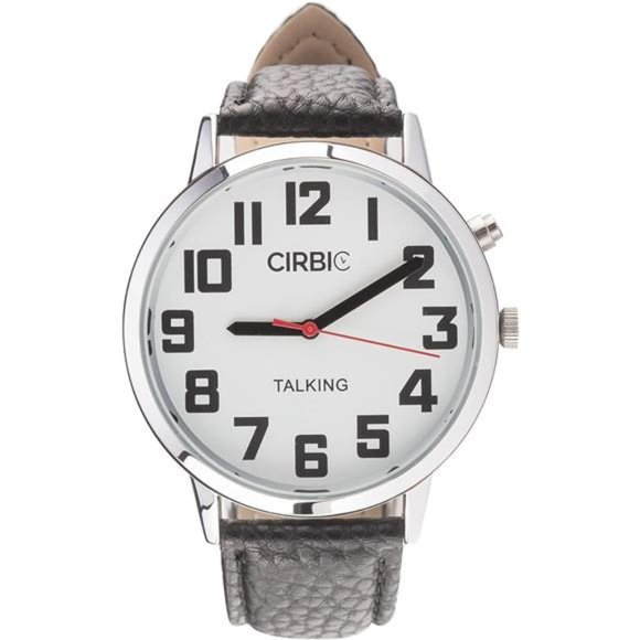 Talking Watch with Jumbo Numbers with North American Male Voice (Black)